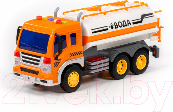 Изображение товара Автомобиль игрушечный Полесье Сити поливочный автомобиль / 89816 (инерционный, оранжевый)