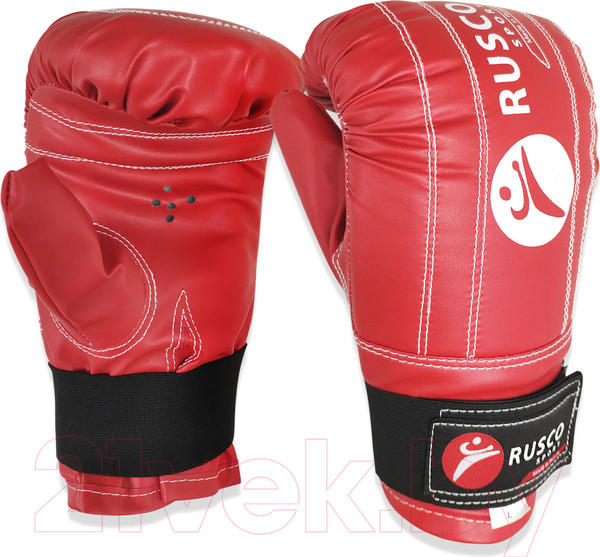 Изображение товара Боксерские перчатки RuscoSport к/з (M, красный)