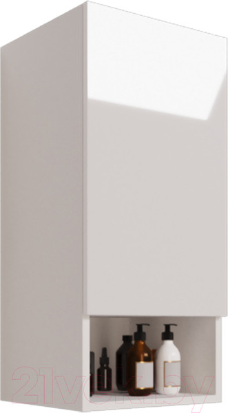 Изображение товара Шкаф-полупенал для ванной Dreja Perfecto / 99.0810 (белый глянец)