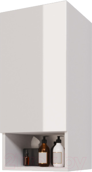 Изображение товара Шкаф-полупенал для ванной Dreja Perfecto / 99.0810 (белый глянец)