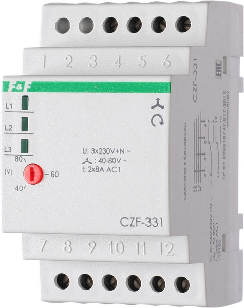 Изображение товара Реле контроля фаз Евроавтоматика CZF-331 / EA04.001.008