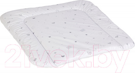 Изображение товара Пеленальный матрас Polini Kids French Teddy на комод 65x65 / 0002430-24 (белый/серый)