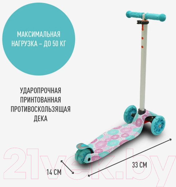 Изображение товара Самокат городской CosmoRide Funny S910W (цветы)