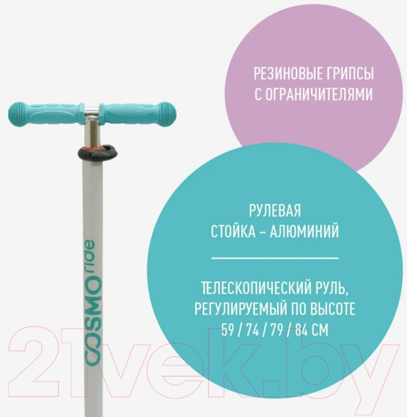 Изображение товара Самокат городской CosmoRide Funny S910W (цветы)