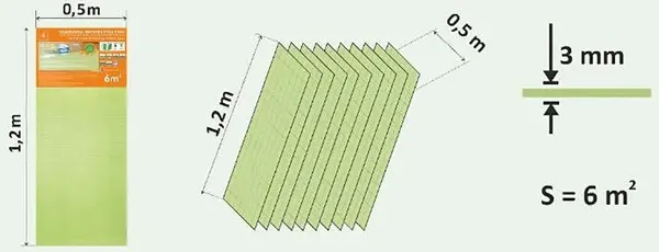 Изображение товара Подложка SOLID XXL 3мм, 1200x500, салатовая
