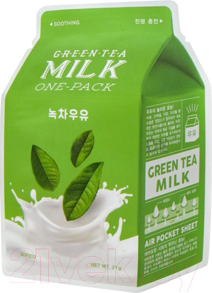 Изображение товара Маска для лица тканевая A'Pieu Green Tea Milk One-Pack (21г)