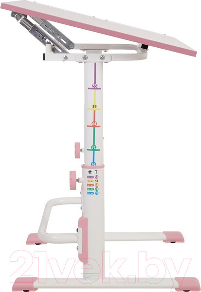 Изображение товара Парта+стул Polini Kids Simple / 0002441.69 (белый/розовый)