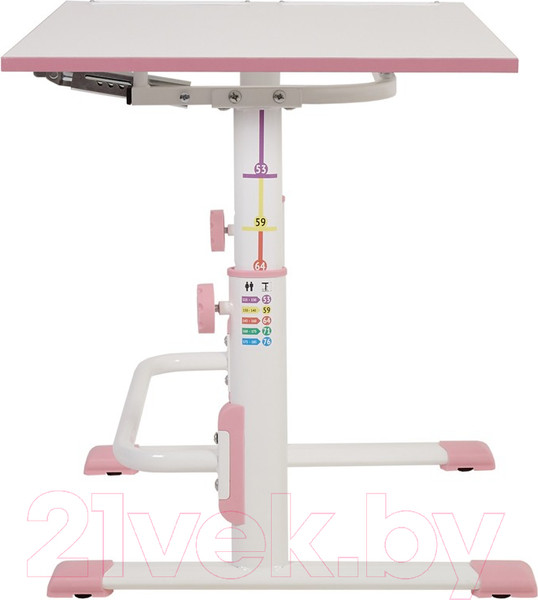 Изображение товара Парта+стул Polini Kids Simple / 0002441.69 (белый/розовый)