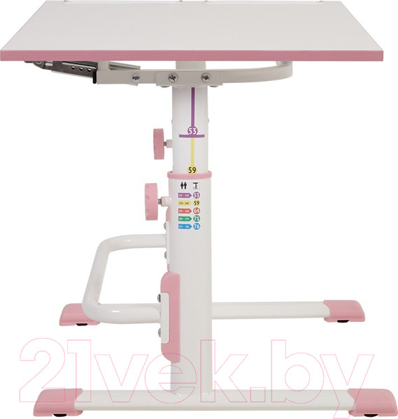 Изображение товара Парта+стул Polini Kids Simple / 0002441.69 (белый/розовый)