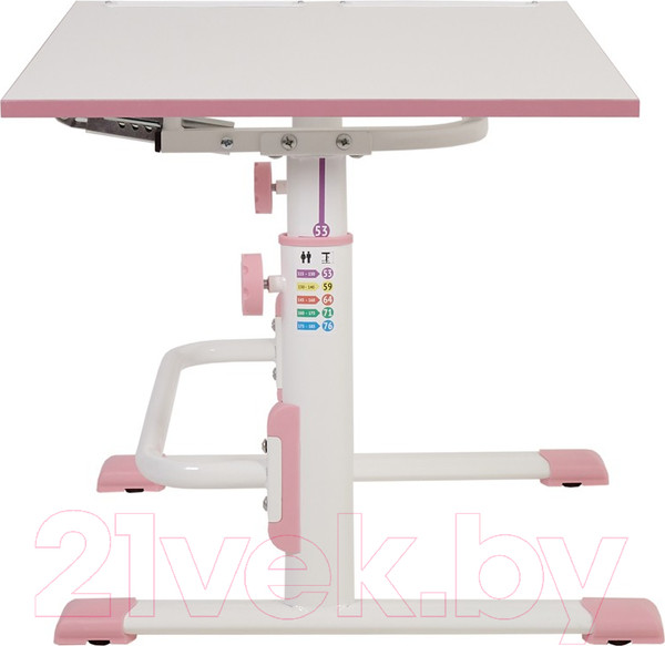 Изображение товара Парта+стул Polini Kids Simple / 0002441.69 (белый/розовый)
