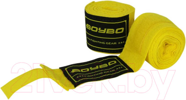 Изображение товара Боксерские бинты BoyBo Хлопок/эластан 4.5м (желтый)