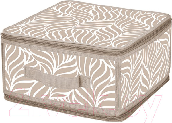Изображение товара Кофр для хранения Handy Home Листья 300x280x150 / ESH22 M (бежевый)