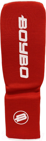 Изображение товара Защита голень-стопа для единоборств BoyBo Хлопчатобумажная (M, красный)