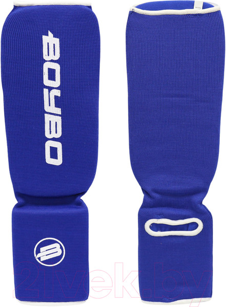 Изображение товара Защита голень-стопа для единоборств BoyBo Хлопчатобумажная (XS, синий)