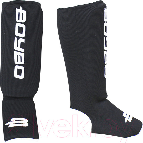Изображение товара Защита голень-стопа для единоборств BoyBo Хлопчатобумажная (XS, черный)