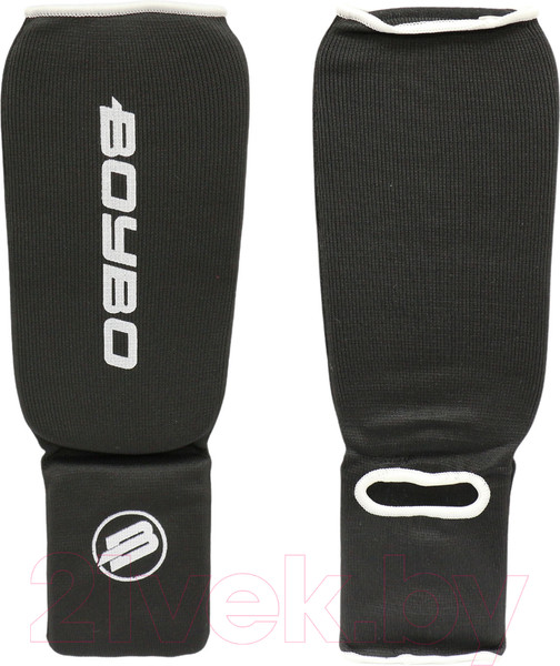 Изображение товара Защита голень-стопа для единоборств BoyBo Хлопчатобумажная (XS, черный)