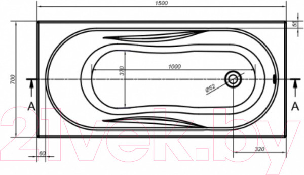 Изображение товара Ванна акриловая Cersanit Mito Red 150x70 (с ножками и экраном)