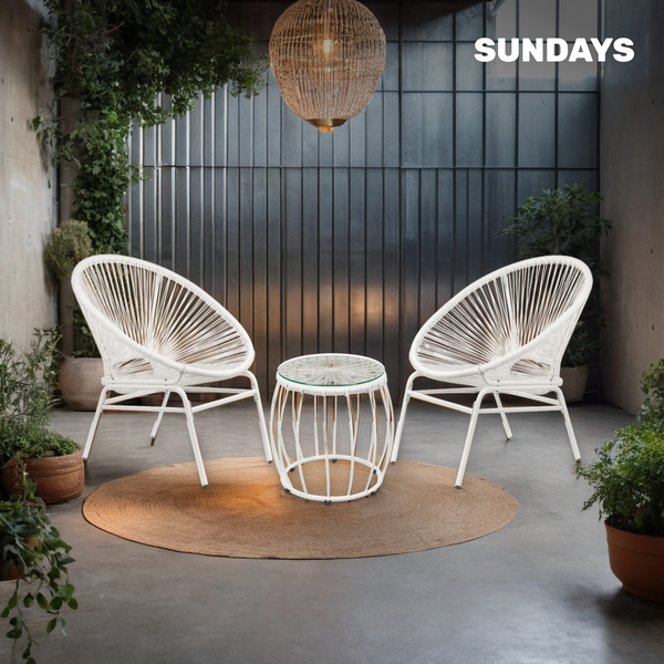 Изображение товара Комплект садовой мебели Sundays LUC-TA04-1 (White)