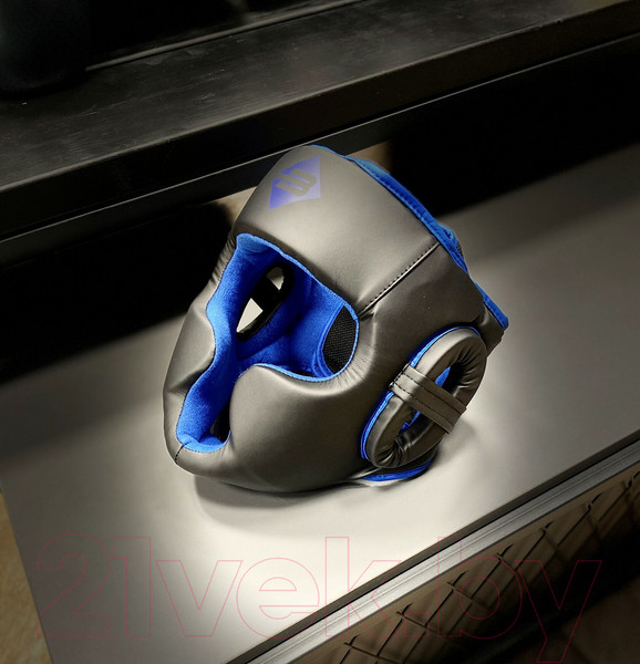 Изображение товара Боксерский шлем BoyBo Атака (S/M, черный/синий)