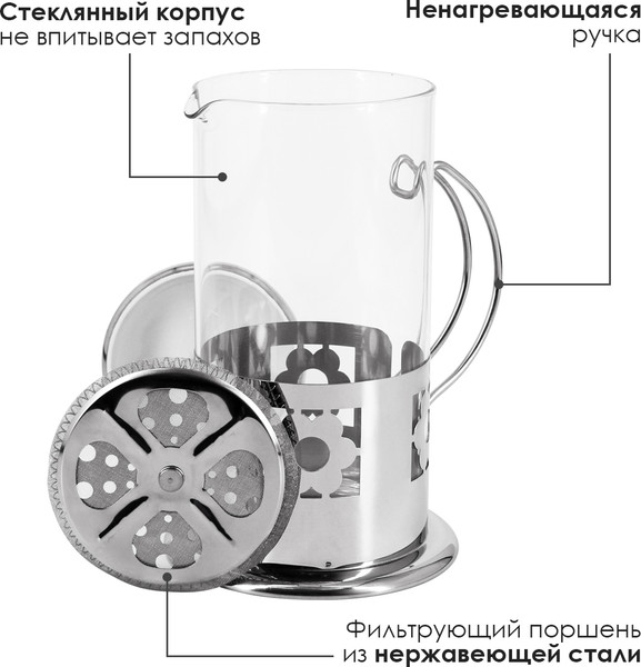 Изображение товара Френч-пресс Rosenberg RSG-660017-XL