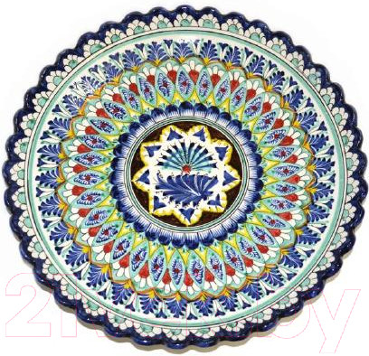 Изображение товара Ляган Шелковый путь С резным краем (32см)