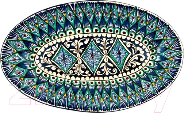 Изображение товара Ляган Шелковый путь Для шашлыка большое (41x34см)