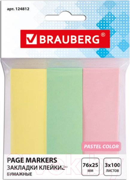 Изображение товара Стикеры канцелярские Brauberg 124812 (пастельный)