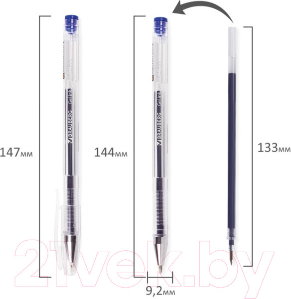 Изображение товара Набор гелевых ручек Brauberg Jet / 141023 (4шт)