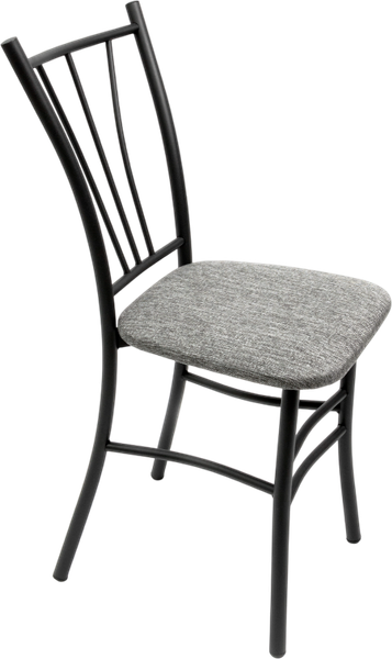 Изображение товара Стул ВВР Трилогия (черный/рогожка серый)