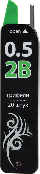 Изображение товара Набор грифелей для карандаша Brauberg Hi-Polymer / 180448 (20шт)