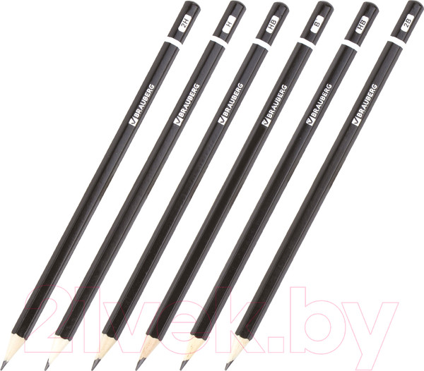Изображение товара Набор простых карандашей Brauberg Touch Line / 180650 (6шт)