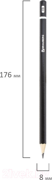 Изображение товара Набор простых карандашей Brauberg Touch Line / 180650 (6шт)