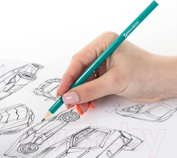 Изображение товара Набор простых карандашей Brauberg 180677 (12шт)