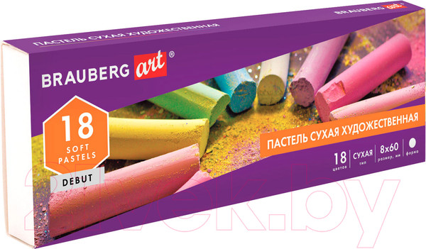 Изображение товара Набор сухой пастели Brauberg Art Debut / 181460 (18цв)