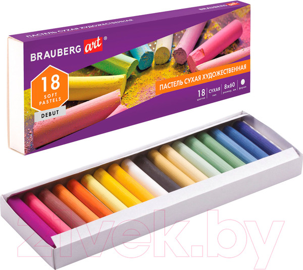 Изображение товара Набор сухой пастели Brauberg Art Debut / 181460 (18цв)