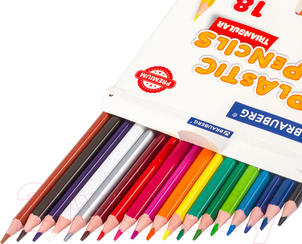 Изображение товара Набор цветных карандашей Brauberg Premium / 181662 (18цв)