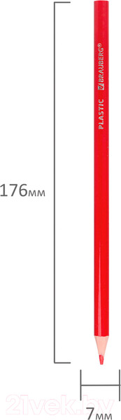 Изображение товара Набор цветных карандашей Brauberg Premium / 181662 (18цв)