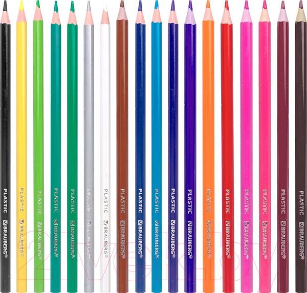 Изображение товара Набор цветных карандашей Brauberg Premium / 181667 (18цв)