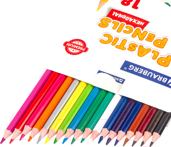 Изображение товара Набор цветных карандашей Brauberg Premium / 181667 (18цв)