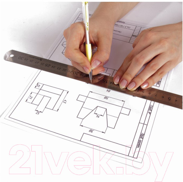 Изображение товара Линейка Brauberg 210381