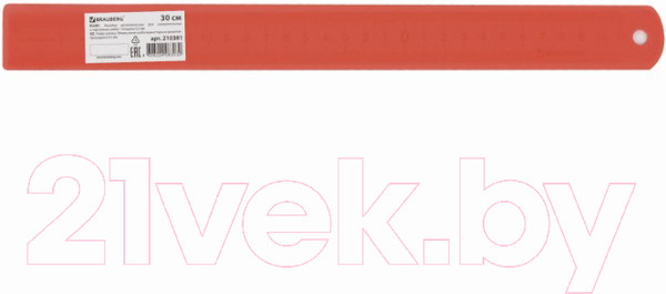 Изображение товара Линейка Brauberg 210381