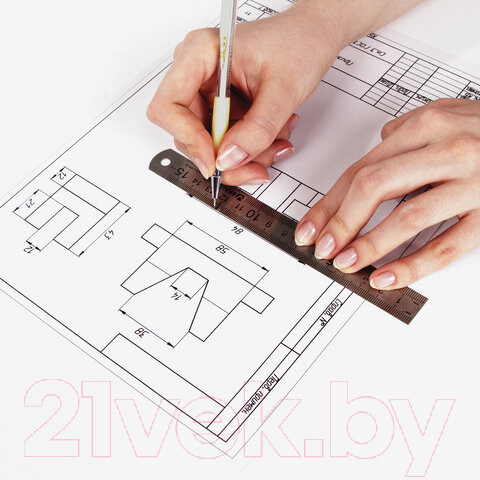 Изображение товара Линейка Brauberg 210630