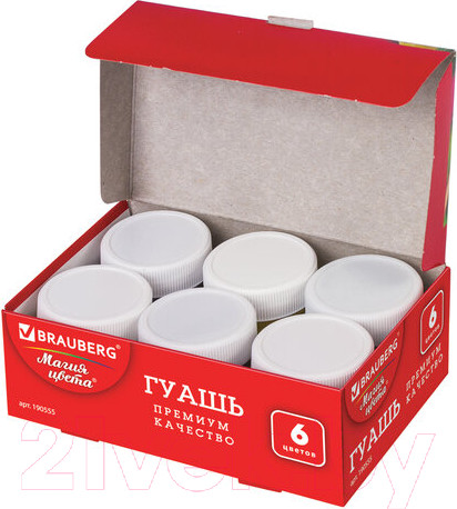 Изображение товара Гуашь Brauberg Магия цвета / 190555 (6цв)