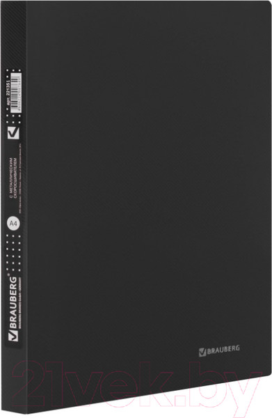 Изображение товара Папка для бумаг Brauberg Диагональ / 221351 (черный)