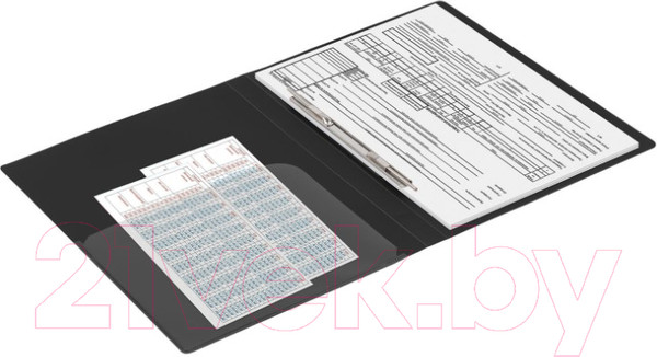 Изображение товара Папка для бумаг Brauberg Диагональ / 221351 (черный)