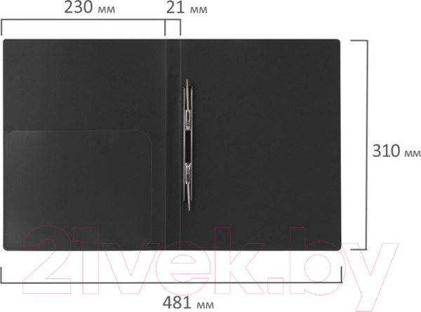 Изображение товара Папка для бумаг Brauberg Диагональ / 221351 (черный)