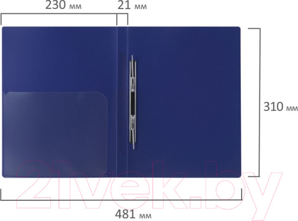 Изображение товара Папка для бумаг Brauberg Диагональ / 221352 (темно-синий)
