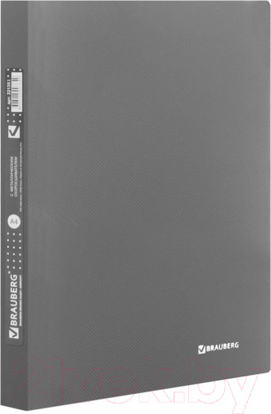 Изображение товара Папка для бумаг Brauberg Диагональ / 221353 (серебристый)