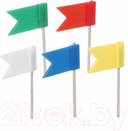 Изображение товара Булавки канцелярские Brauberg Флажки маркировочные / 221537 (50шт)