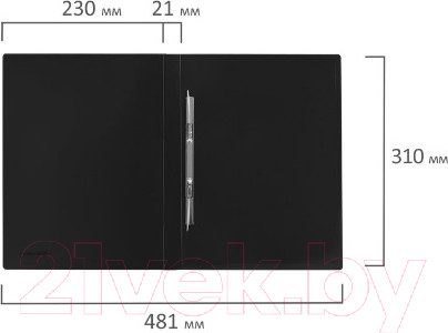 Изображение товара Папка для бумаг Brauberg Стандарт / 221634 (черный)